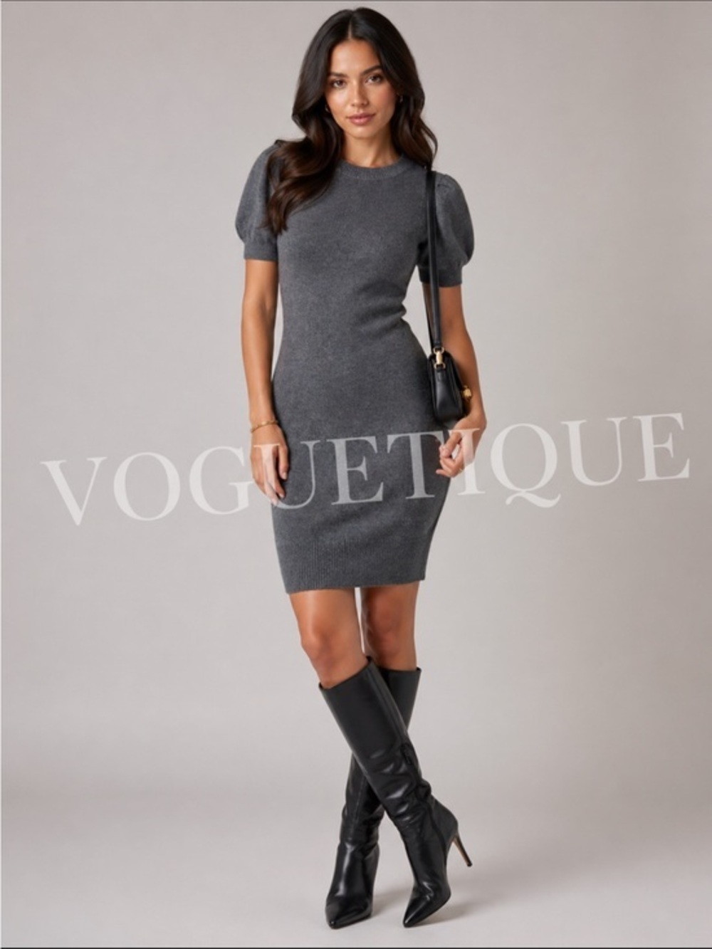 Vince gray wool blend sweater dress